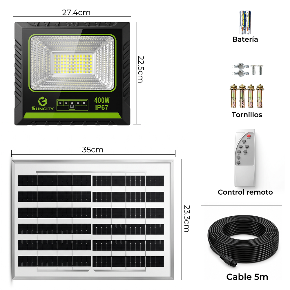 Suncity Reflector Solar LED 400W Serie Corona  – TGD-D102